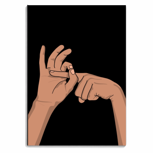 Funny hand illustration - personalised A4, A5, A6 notebook by The Girl Next Draw