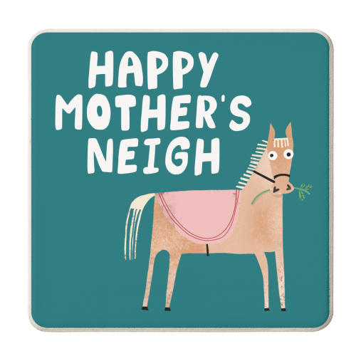 Funny Horse Mother's Day Design - personalised beer coaster by AbiGoLucky