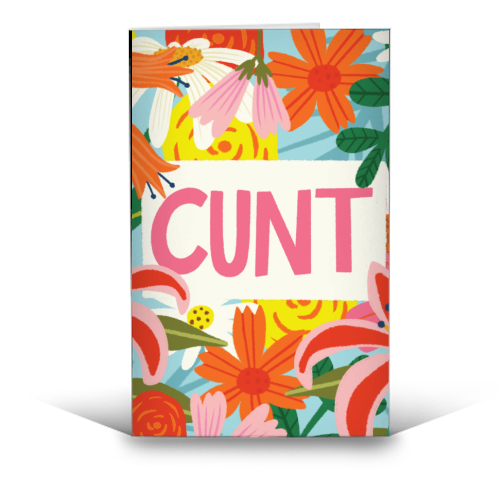 Funny Humour Cunt Design - funny greeting card by AbiGoLucky
