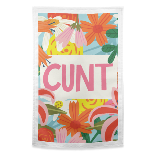 Funny Humour Cunt Design - funny tea towel by AbiGoLucky