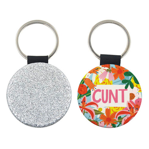 Funny Humour Cunt Design - keyring by AbiGoLucky