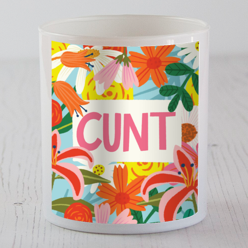 Funny Humour Cunt Design - scented candle by AbiGoLucky
