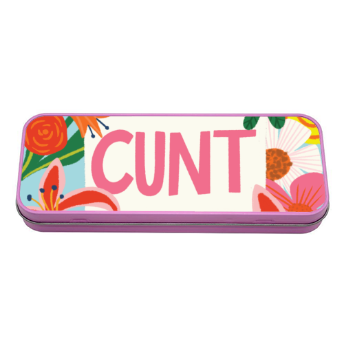 Funny Humour Cunt Design - tin pencil case by AbiGoLucky