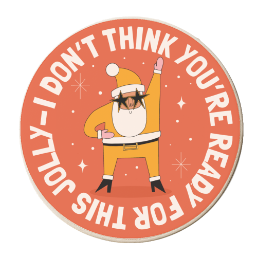 Funny Santa Christmas Design - personalised beer coaster by AbiGoLucky