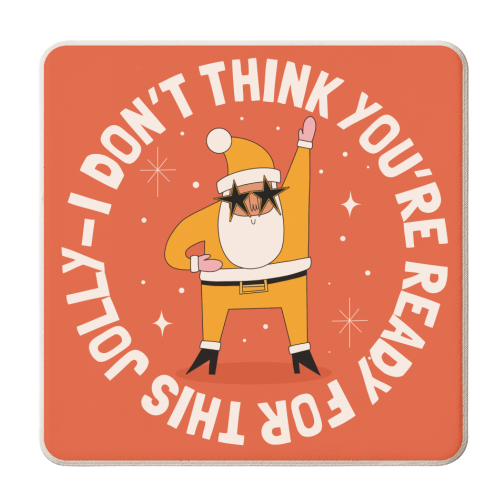 Funny Santa Christmas Design - personalised beer coaster by AbiGoLucky