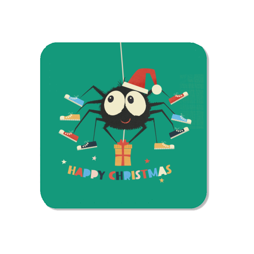 Funny Spider Christmas Santa Illustration - Magnet by Ania Wieclaw