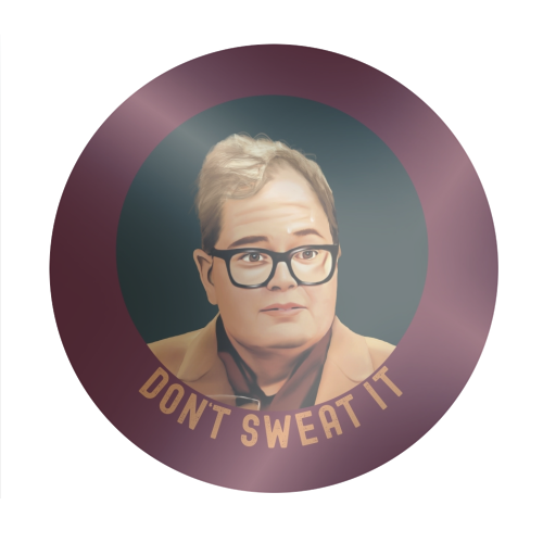 Funny Traitors Sweaty Alan - Circle Sticker by Giddy Kipper