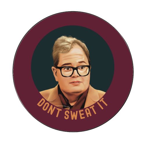 Funny Traitors Sweaty Alan - Circle Sticker by Giddy Kipper
