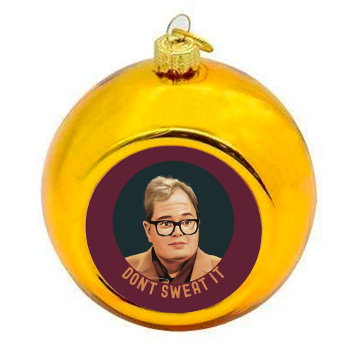 Funny Traitors Sweaty Alan - colourful christmas bauble by Giddy Kipper