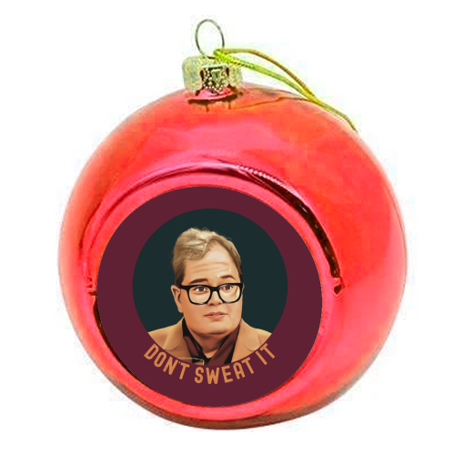 Funny Traitors Sweaty Alan - colourful christmas bauble by Giddy Kipper