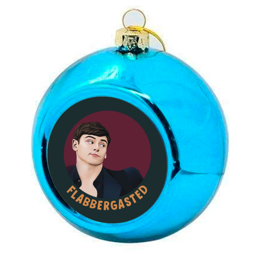 Funny Traitors Tom Flabbergasted - colourful christmas bauble by Giddy Kipper