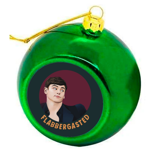 Funny Traitors Tom Flabbergasted - colourful christmas bauble by Giddy Kipper