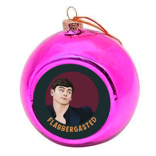 Funny Traitors Tom Flabbergasted - colourful christmas bauble by Giddy Kipper