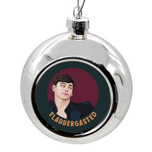 Funny Traitors Tom Flabbergasted - colourful christmas bauble by Giddy Kipper