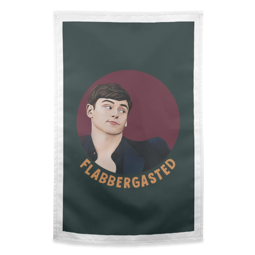 Funny Traitors Tom Flabbergasted - funny tea towel by Giddy Kipper