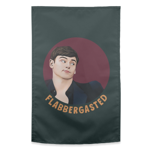 Funny Traitors Tom Flabbergasted - funny tea towel by Giddy Kipper