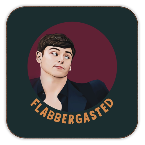Funny Traitors Tom Flabbergasted - personalised beer coaster by Giddy Kipper