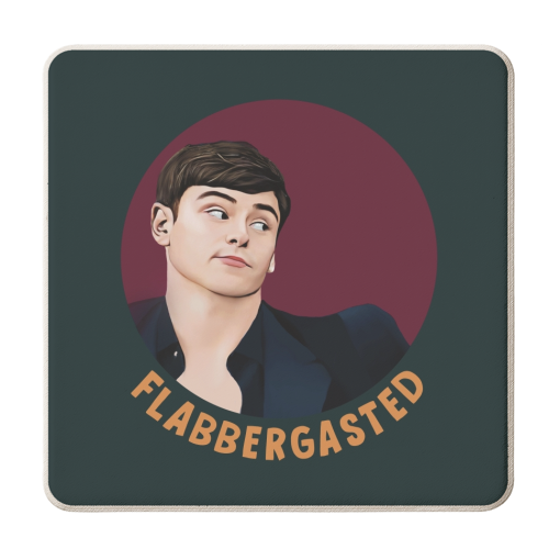 Funny Traitors Tom Flabbergasted - personalised beer coaster by Giddy Kipper