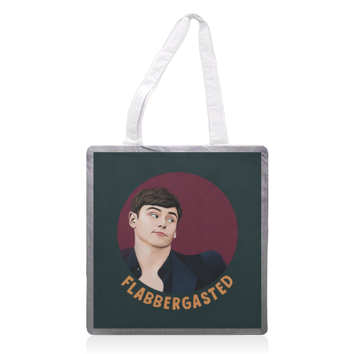 Funny Traitors Tom Flabbergasted - printed canvas tote bag by Giddy Kipper