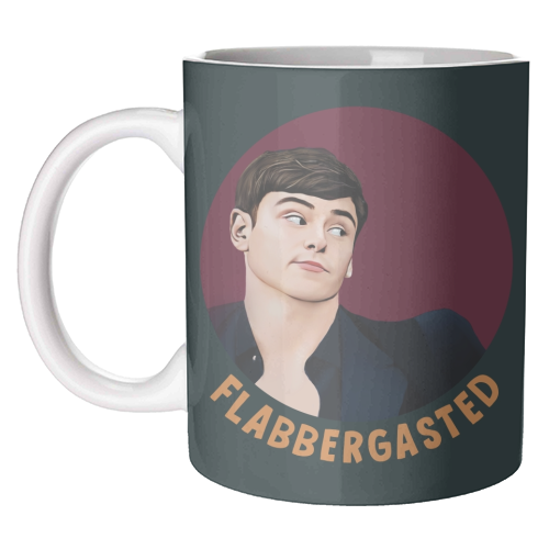 Funny Traitors Tom Flabbergasted - unique mug by Giddy Kipper