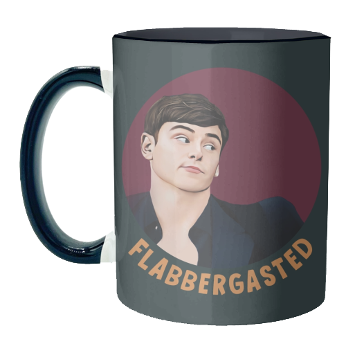 Funny Traitors Tom Flabbergasted - unique mug by Giddy Kipper