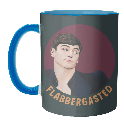 Funny Traitors Tom Flabbergasted - unique mug by Giddy Kipper