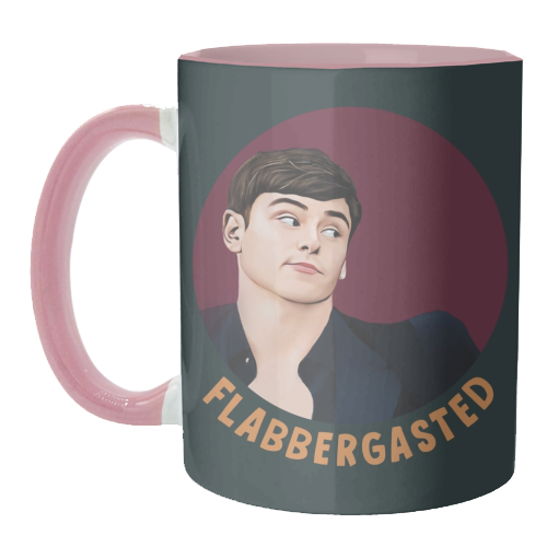 Funny Traitors Tom Flabbergasted - unique mug by Giddy Kipper