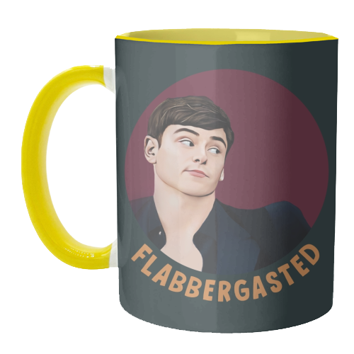 Funny Traitors Tom Flabbergasted - unique mug by Giddy Kipper