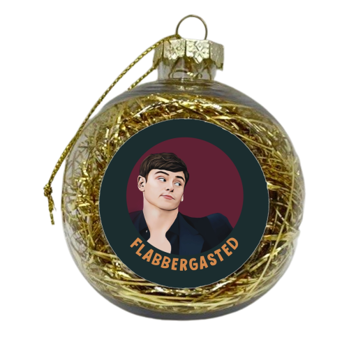 Funny Traitors Tom Flabbergasted - xmas bauble by Giddy Kipper