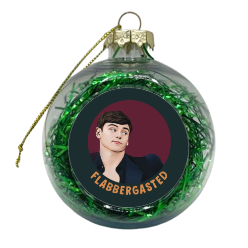 Funny Traitors Tom Flabbergasted - xmas bauble by Giddy Kipper