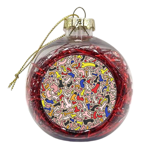 Funny willie pattern - xmas bauble by andrea zuza