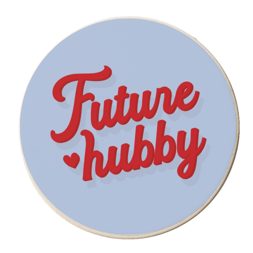Future hubby boyfriend gift print - personalised beer coaster by The Girl Next Draw