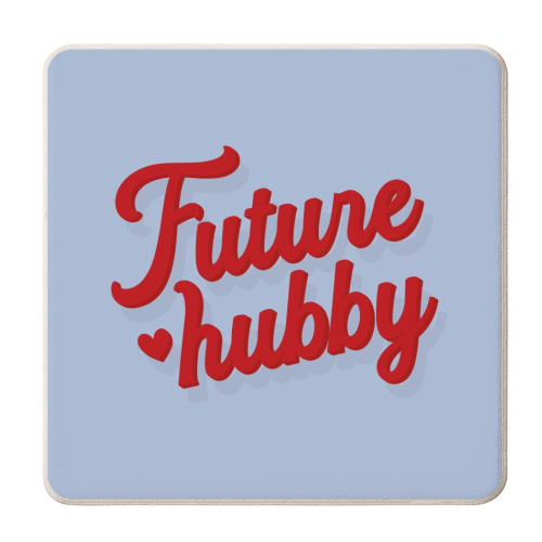 Future hubby boyfriend gift print - personalised beer coaster by The Girl Next Draw