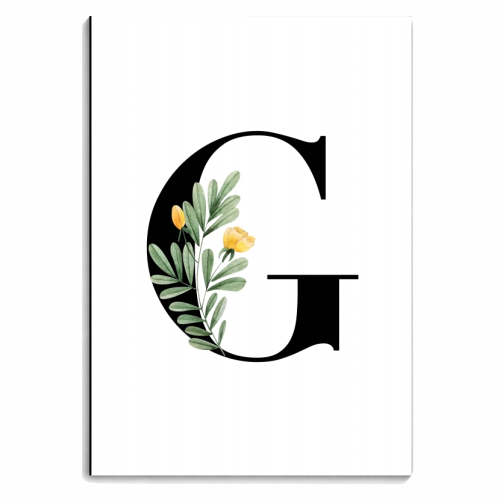 G Floral Letter Initial - personalised A4, A5, A6 notebook by Toni Scott
