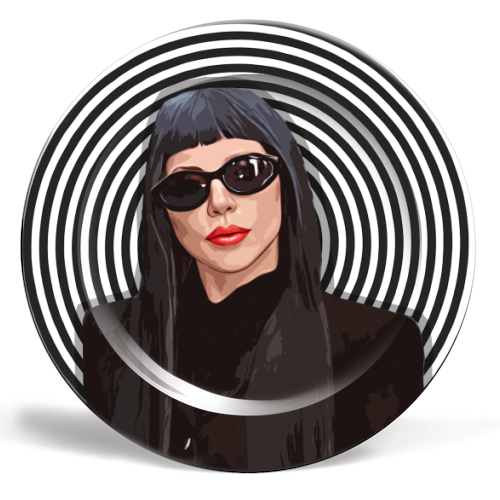 GAGA - ceramic dinner plate by DOLLY WOLFE
