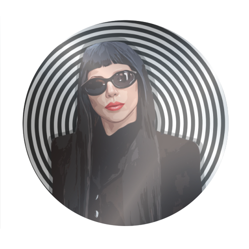 GAGA - Circle Sticker by DOLLY WOLFE