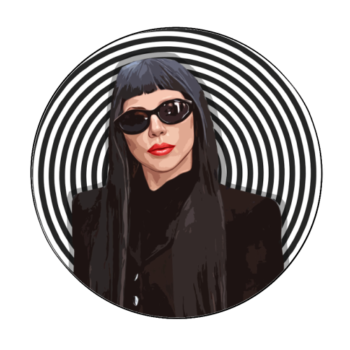 GAGA - Circle Sticker by DOLLY WOLFE
