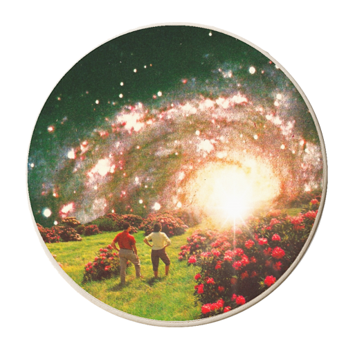 Galactic Botanical Gardens - personalised beer coaster by taudalpoi