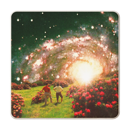 Galactic Botanical Gardens - personalised beer coaster by taudalpoi