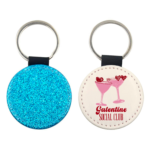 Galentine Social Club Pink Cocktail Cheers - keyring by EZbie