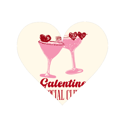 Galentine Social Club Pink Cocktail Cheers - Magnet by EZbie