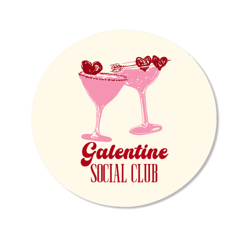 Galentine Social Club Pink Cocktail Cheers - Magnet by EZbie