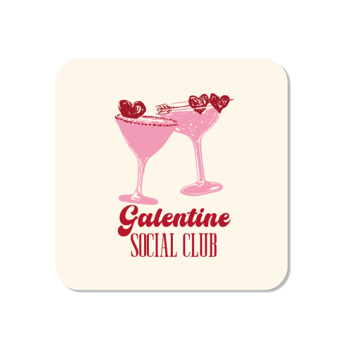 Galentine Social Club Pink Cocktail Cheers - Magnet by EZbie