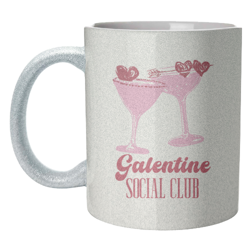 Galentine Social Club Pink Cocktail Cheers - unique mug by EZbie