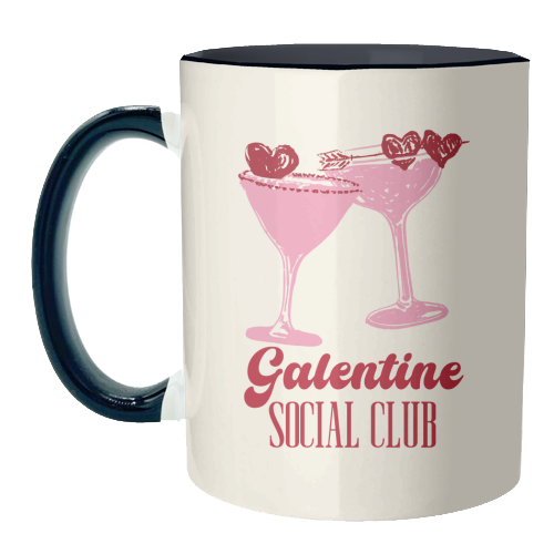 Galentine Social Club Pink Cocktail Cheers - unique mug by EZbie