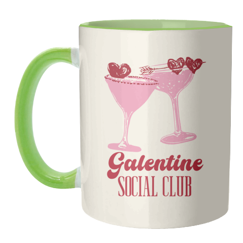 Galentine Social Club Pink Cocktail Cheers - unique mug by EZbie