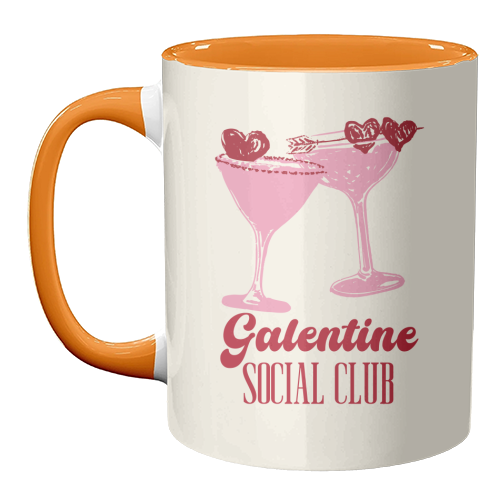 Galentine Social Club Pink Cocktail Cheers - unique mug by EZbie