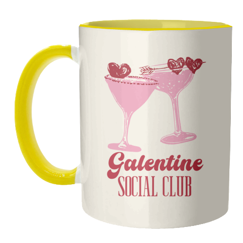 Galentine Social Club Pink Cocktail Cheers - unique mug by EZbie