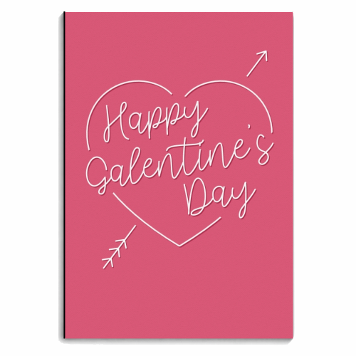 Galentine's day heart print in pink - personalised A4, A5, A6 notebook by The Girl Next Draw
