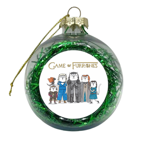 Game of Furrones - xmas bauble by Katie Ruby Miller